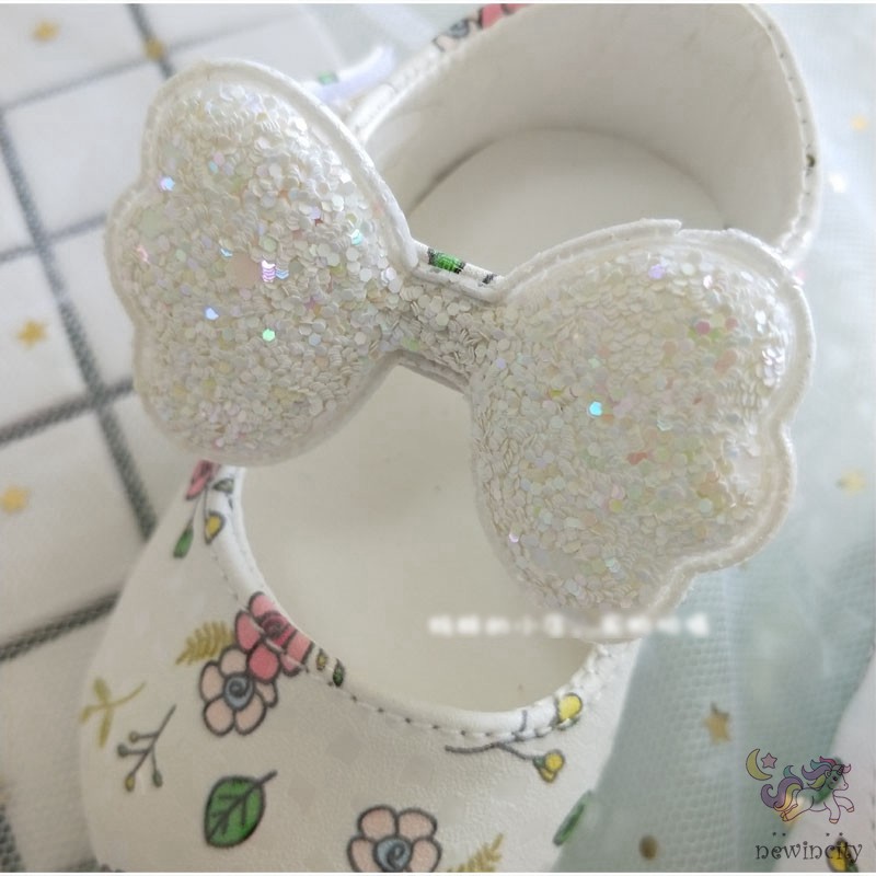 Giày Búp Bê Phối Nơ Xinh Xắn Cho Bé Gái Tập Đi