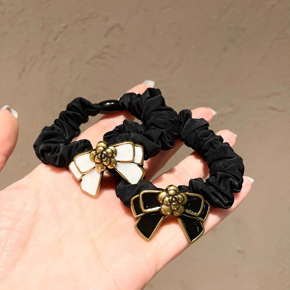 Dây buộc tóc phối hoa phong cách Hàn Quốc thời trang dành cho nữ