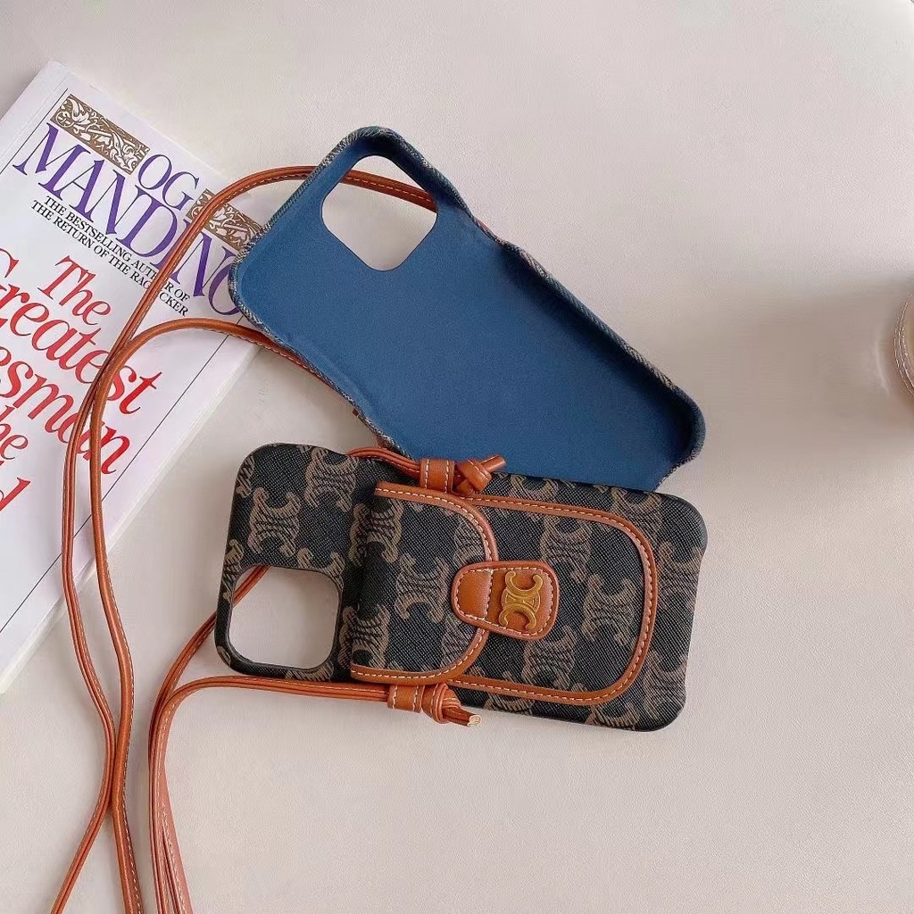 Ốp điện thoại có ví đựng tiền xu và dây đeo chéo thích hợp cho Iphone13Pro Max 12pro 12promax 11pro 11promax Ix Xr Xsmax