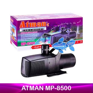 Máy bơm nước hồ cá, bể cá Atman MP 8500 (155W, 8500l/h) công suất lớn, loại tốt nhất (Đen)- BH Fish Mart