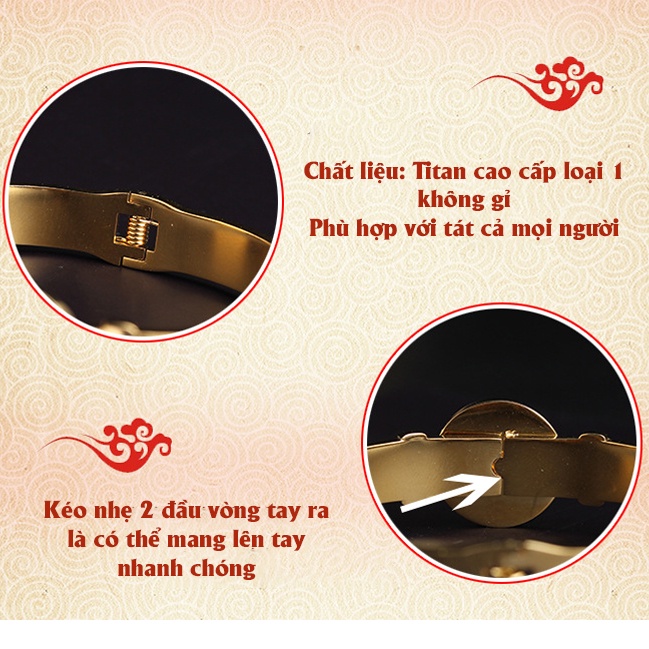 Vòng tay nam nữ titan khắc chú đại bi mix hoa sen phong thủy dạng tròn cao cấp sáng đẹp mang lại bình an may mắn tài lôc