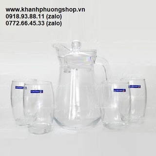bộ bình và ly uống nước thủy tinh - bộ bình và ly uống nước