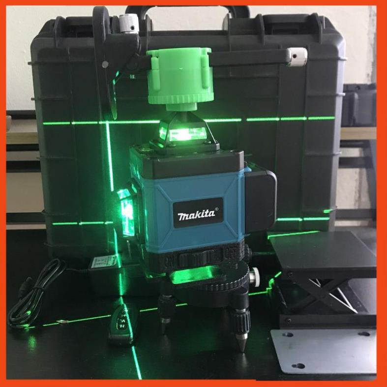 Máy cân mực 16 tia xanh 3D MAKITA-máy bắn cốt laser hàng đẹp- tia nét chuẩn kèm chân 1m2 và giá treo tường