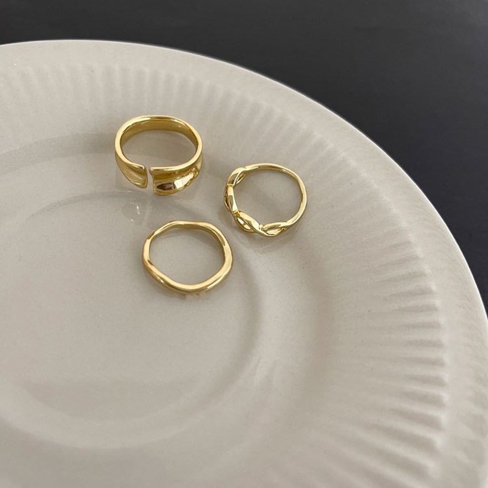Set 3 Nhẫn Thời Trang Phong Cách Retro Dành Cho Nữ