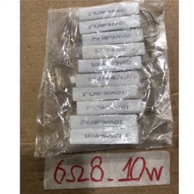 10  con  trở   sứ   công   suất   10W   6.8  ôm