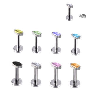 Bông Tai Thép Titan 316L G23 Đính Đá zircon Đơn Giản Cho Nữ