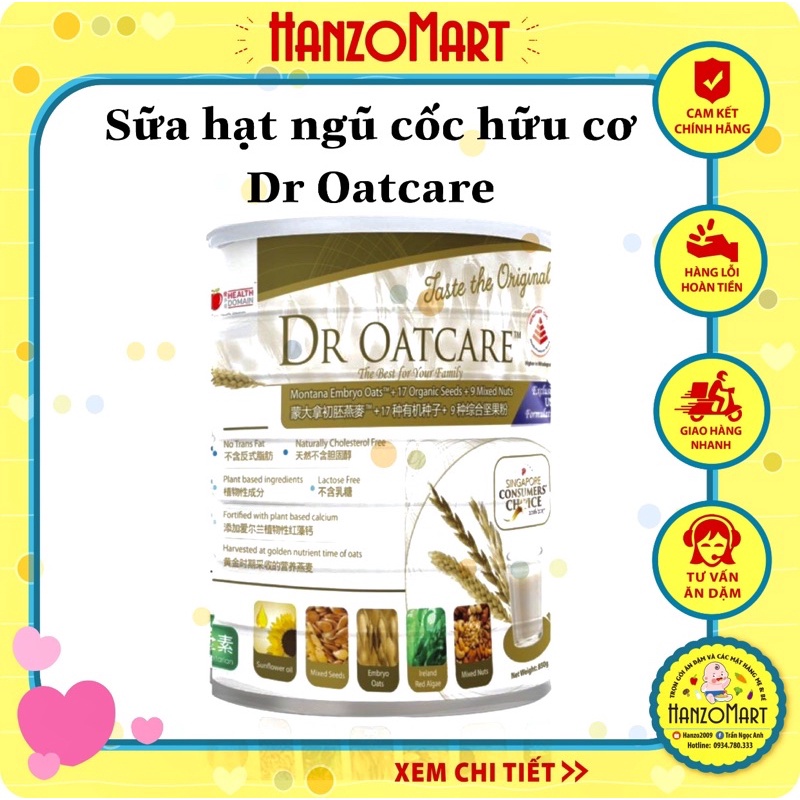 SỮA NGŨ CỐC HẠT DR OATCARE SINPAPORE