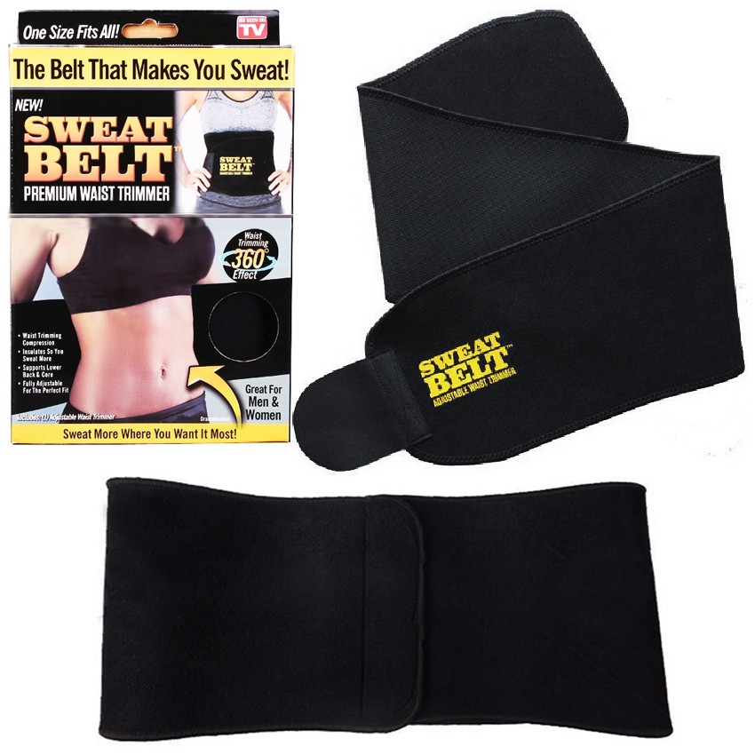 ✔️✔️ Đai quấn nóng giảm mỡ bụng SWEAT BELT (Đen)