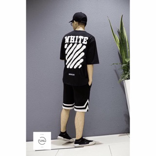 ÁO THUN NAM NỮ UNISEX IN OFF WHITE ( ảnh thật kèm video hàng 2size nam nữ )
