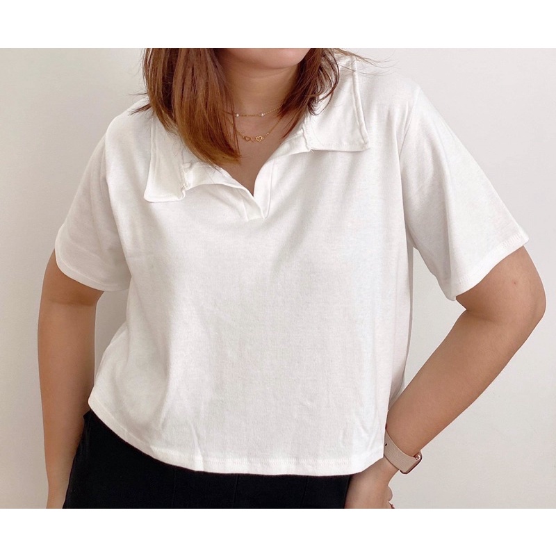 ÁO CROP CỔ POLO - CR028