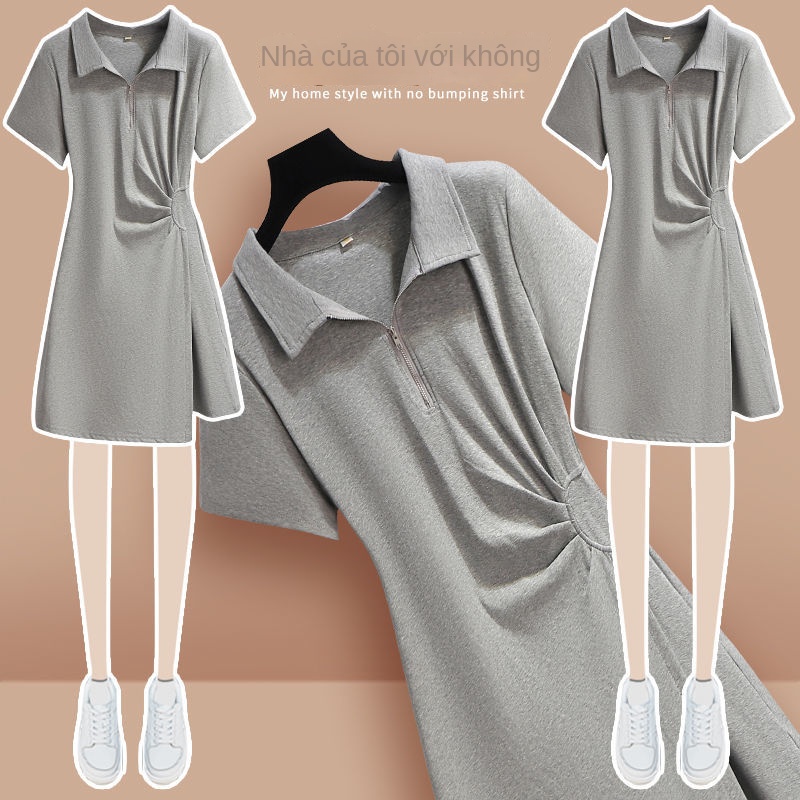 Đầm Thun Đen Cổ Polo Dáng Ôm Thời Trang Mùa Hè Xinh Xắn Cho Nữ