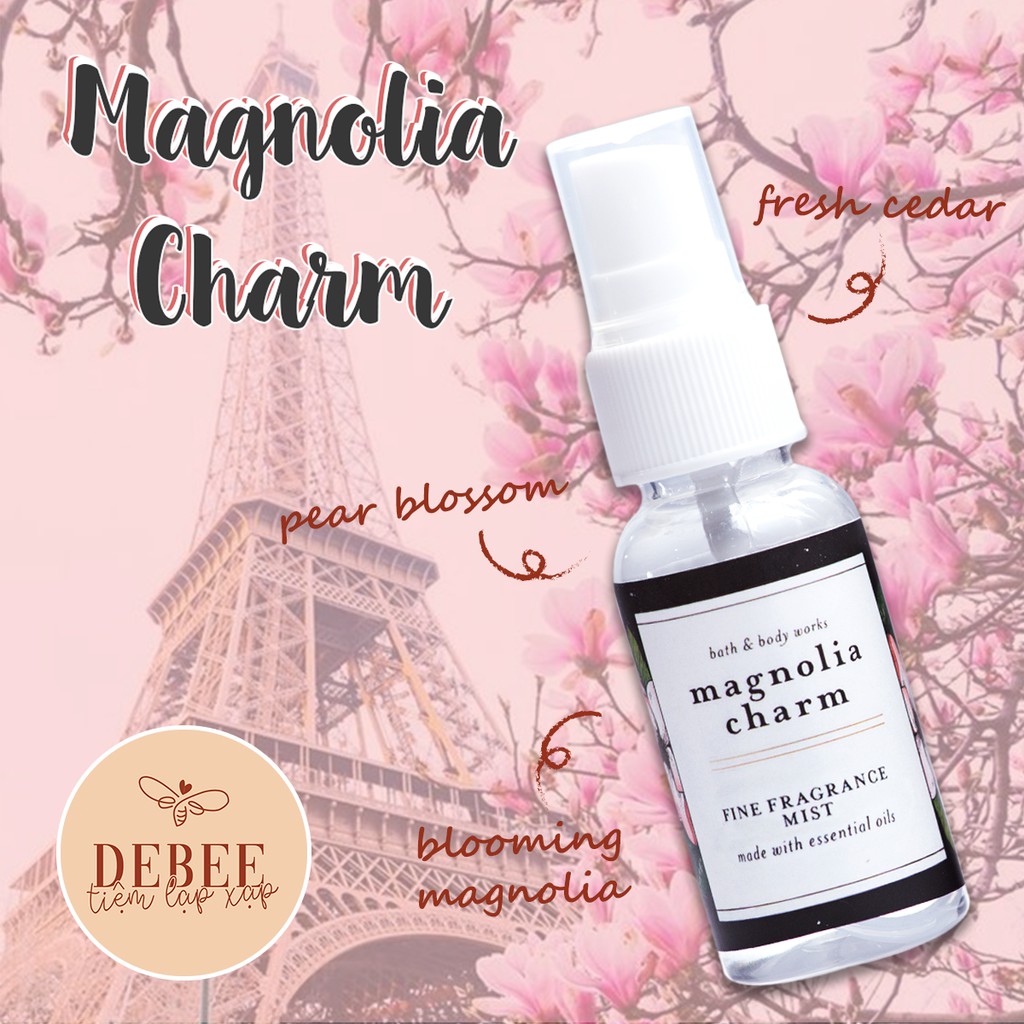 Xịt thơm toàn thân MAGNOLIA CHARM Fine Fragrance Mist 30ml - Bath & Body Works