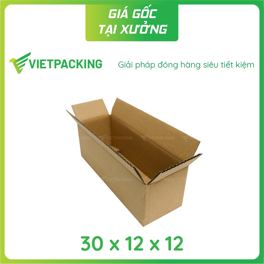 30x12x12 - 25 hộp carton đóng hàng giấy cứng đẹp V168