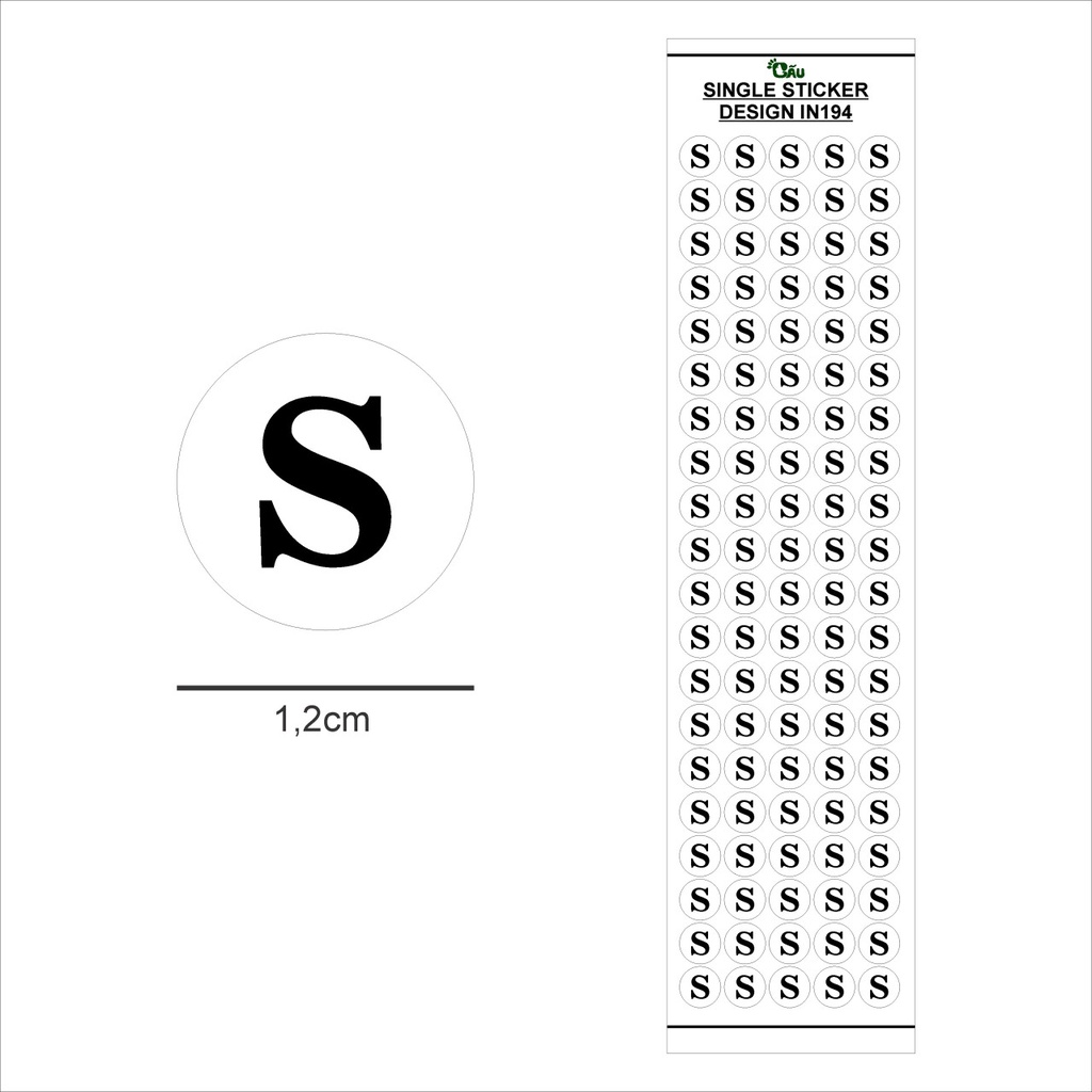 Set 100 miếng dán size quần áo XS - 8XL In194 tem nhãn dán cao cấp chất liệu decal giấy đế xanh - kt 120mm