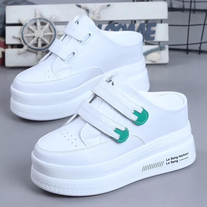 Dép Bít Mũi Đế Dày Tăng Chiều Cao Thời Trang Mùa Thu