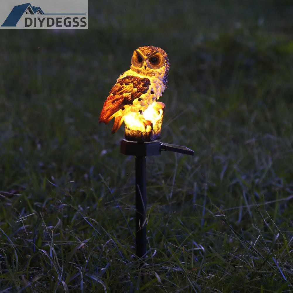 Đèn Led Năng Lượng Mặt Trời Hình Cú Chống Thấm Nước Trang Trí Sân Vườn Diydegs2