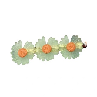 Bộ 2 Kẹp Tóc Ifit Hình Hoa Cúc Chất Liệu Acrylic Màu Trong Suốt Xinh Xắn