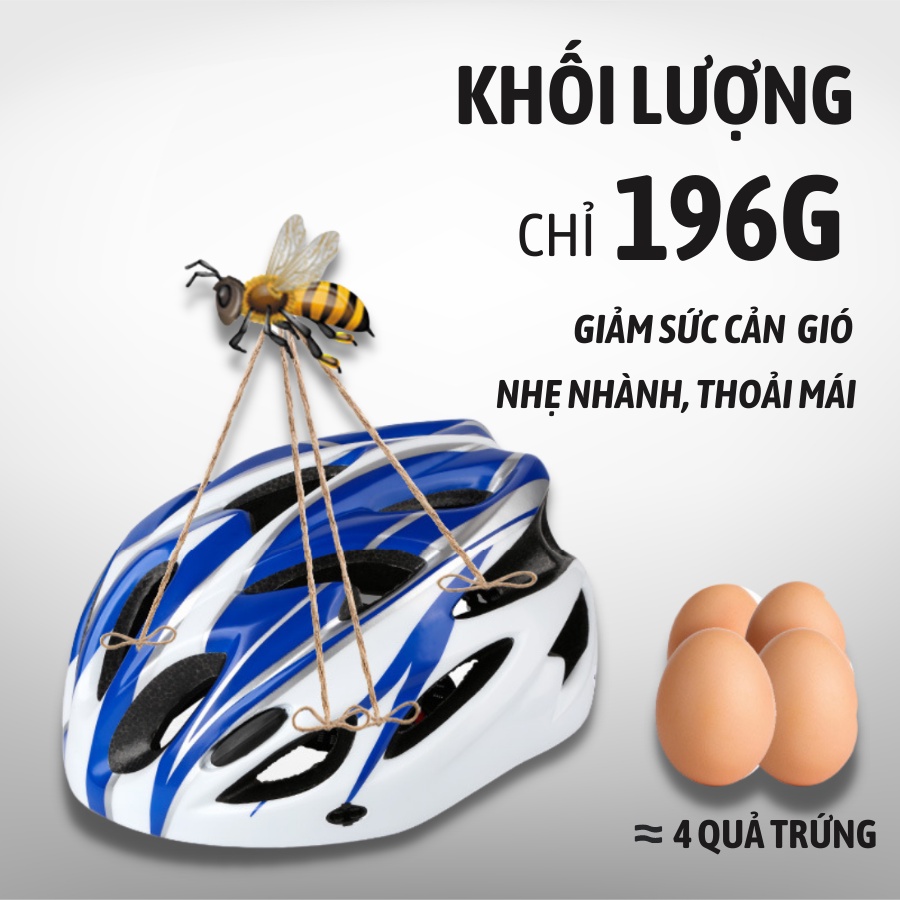 Mũ bảo hiểm xe đạp thể thao, nón bảo hiểm chống sốc siêu nhẹ MBH01
