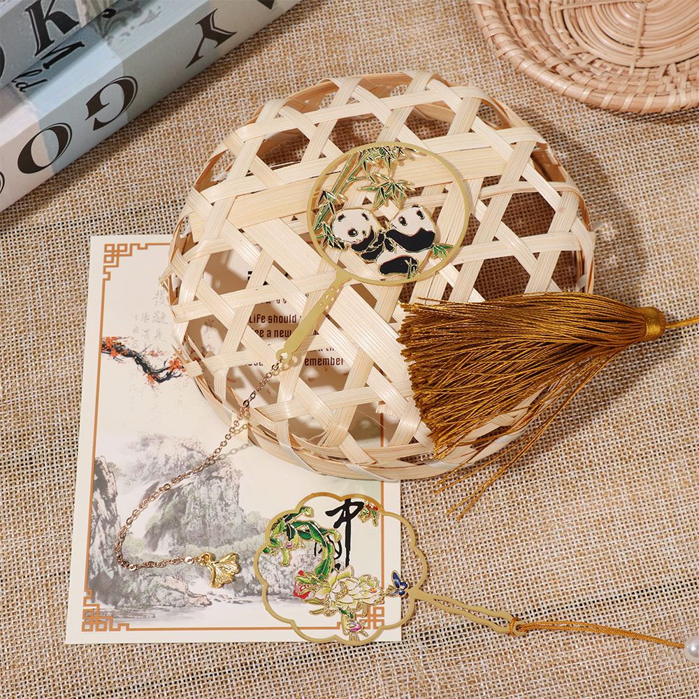 Kẹp đánh dấu trang sách bằng đồng thau màu sắc cổ điển phong cách Trung Hoa