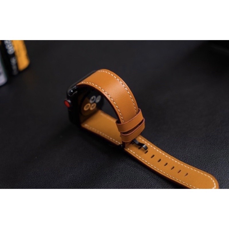 Dây đeo đồng hồ AP Watch S1/S2/S3/S4/S5/S6/S7/S8 - 38/40/41mm, 42/44/45mm Da Genuine Leather Watchband i.Value Cam