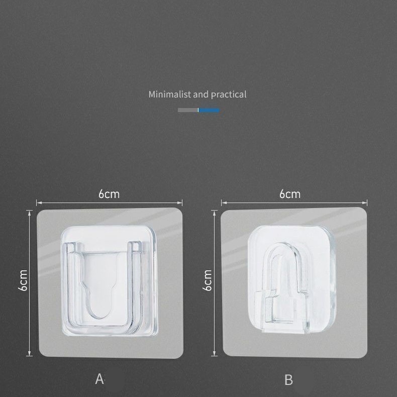 Móc Dán Tường Trong Suốt Không Cần Khoan Chống Nước Tiện Dụng