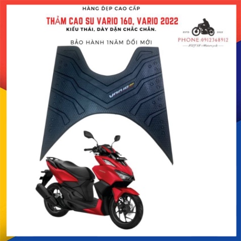 Thảm Lót Chân Xe Vario 160 Năm 2022 (Chữ Đỏ)