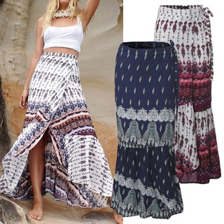 Chân váy dài nhiều màu phong cách bohemian dành cho nữ