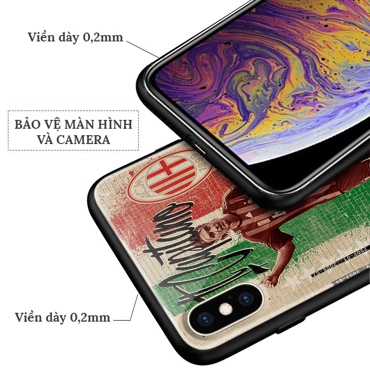 Ốp Chống Ố Vàng In Hình ACMilan NIXON Cho Iphone 12 11 8 7 6 6S Plus X Xr Xs Max 11Pro 12 Pro Max Se 2020