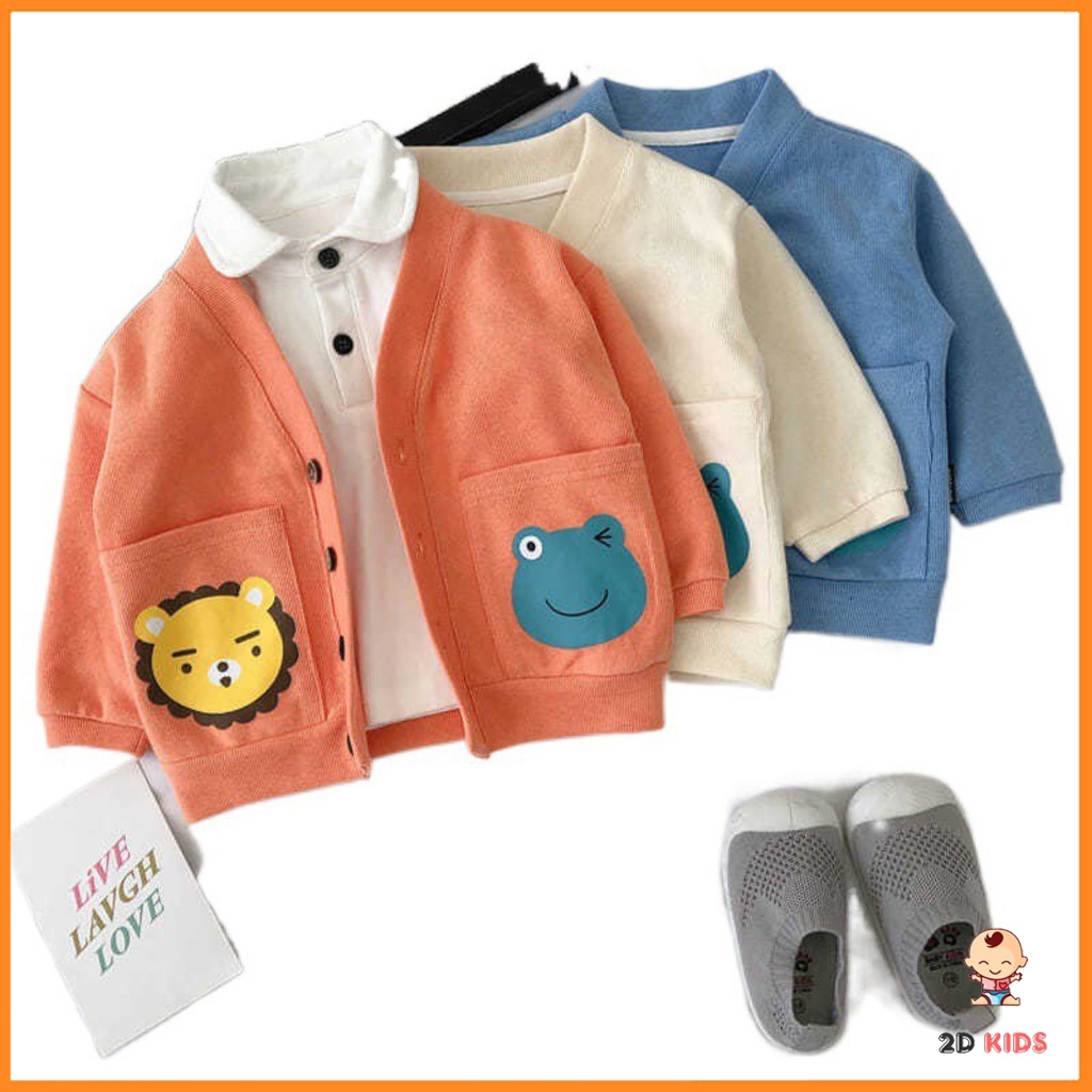 Áo Khoác Cardigan Hình Thú Cho Bé Trai, Bé Gái, Áo Khoác Len Cho Bé Kiểu Dáng Thời Trang Đáng Yêu - 2D KIDS