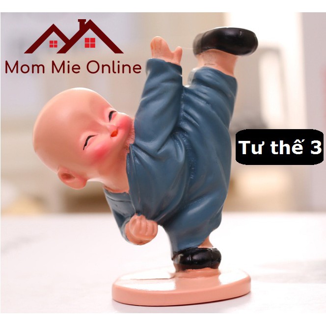 Tượng chú tiểu múa võ trang trí taplo ô tô, bình thủy sinh, tiểu cảnh, quà tặng, làm đẹp không gian nhà, làm việc - D104