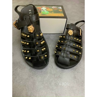 Dép rọ nam gc quai da đính đinh đế đúc, dép bịt đầu nam hàng Fullbox.