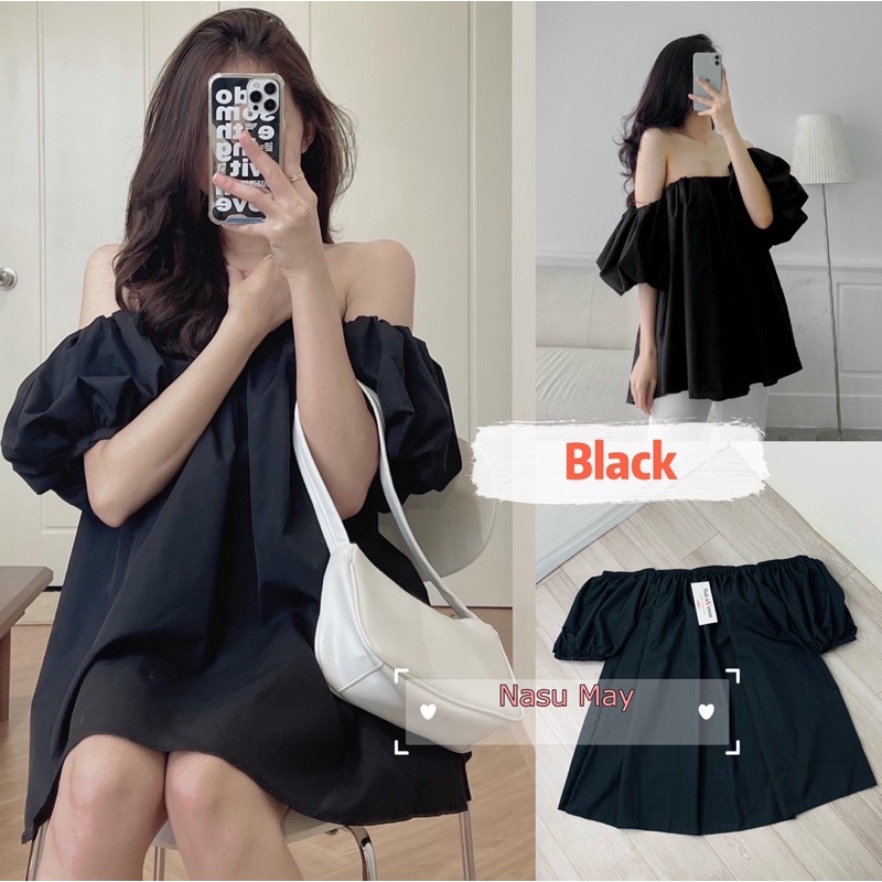 Áo trễ vai, áo hở vai babydoll nữ đẹp bèo tay phồng rộng dễ thương, mặc đi chơi, s | BigBuy360 - bigbuy360.vn