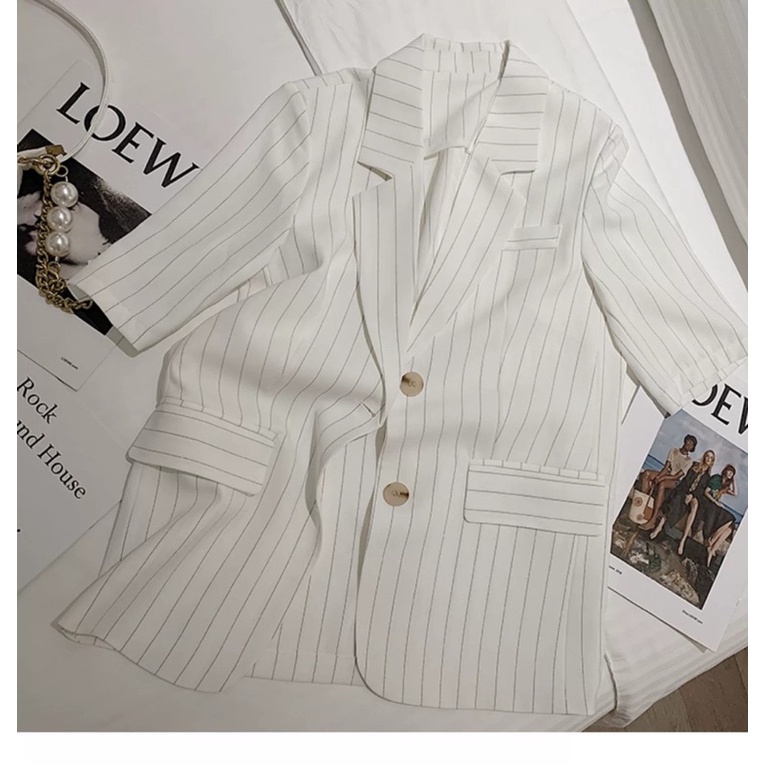 BÁN SỈ - ÁO BLAZER SUÔNG CỘC TAY 2 MÀU NỮ RẺ ĐẸP