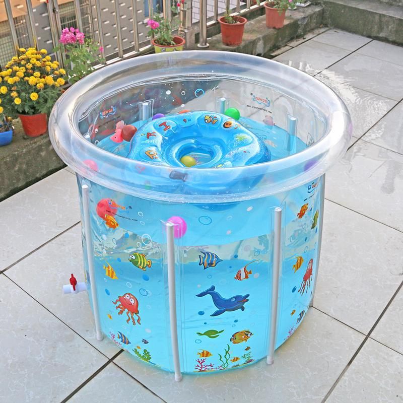 [Xả kho thu hồi vốn] Bể bơi thành cao size lớn 80x80 cm tặng rùa bơi kèm phao nâng cổ và bơm | Bảo An