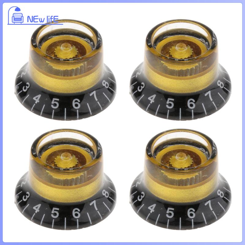 4 Piece Resin Guitar Tone & Volume Control Knobs Replace Your Guitar Old or Broken Parts