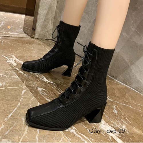 Giày bốt nữ cao cấp, giày boot đế cao 7cm phong cách hàn quốc mẫu siêu xinh hot năm 2021 | BigBuy360 - bigbuy360.vn