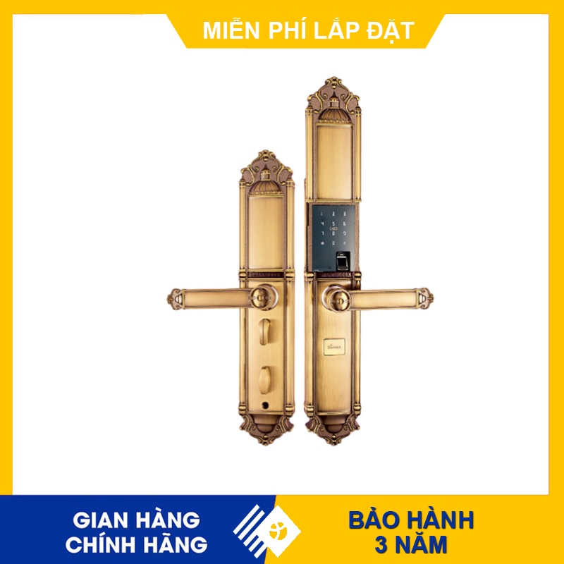 Khóa cửa thông minh Demax SL822 Gold chính hãng, bền đẹp, miễn phí lắp đặt, bảo hành 03 năm