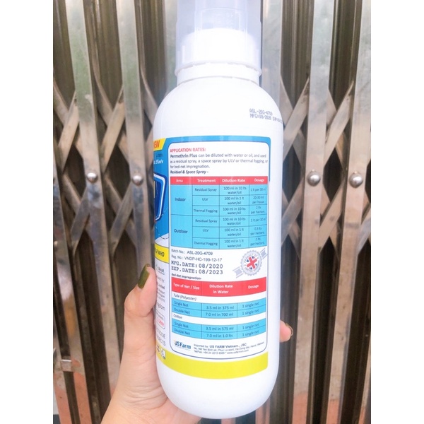 Permethrin Plus 1000ml - Thuốc muỗi nhập khẩu Anh Quốc
