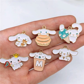 Bộ 4 Mặt Dây Chuyền Hợp Kim Tráng Men Hình Thỏ Dễ Thương Charms
