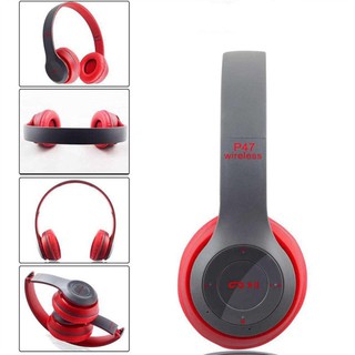 P47 Bluetooth4.2 Headphones Stereo Headset Wireless Foldable Mic Earphone Earbud