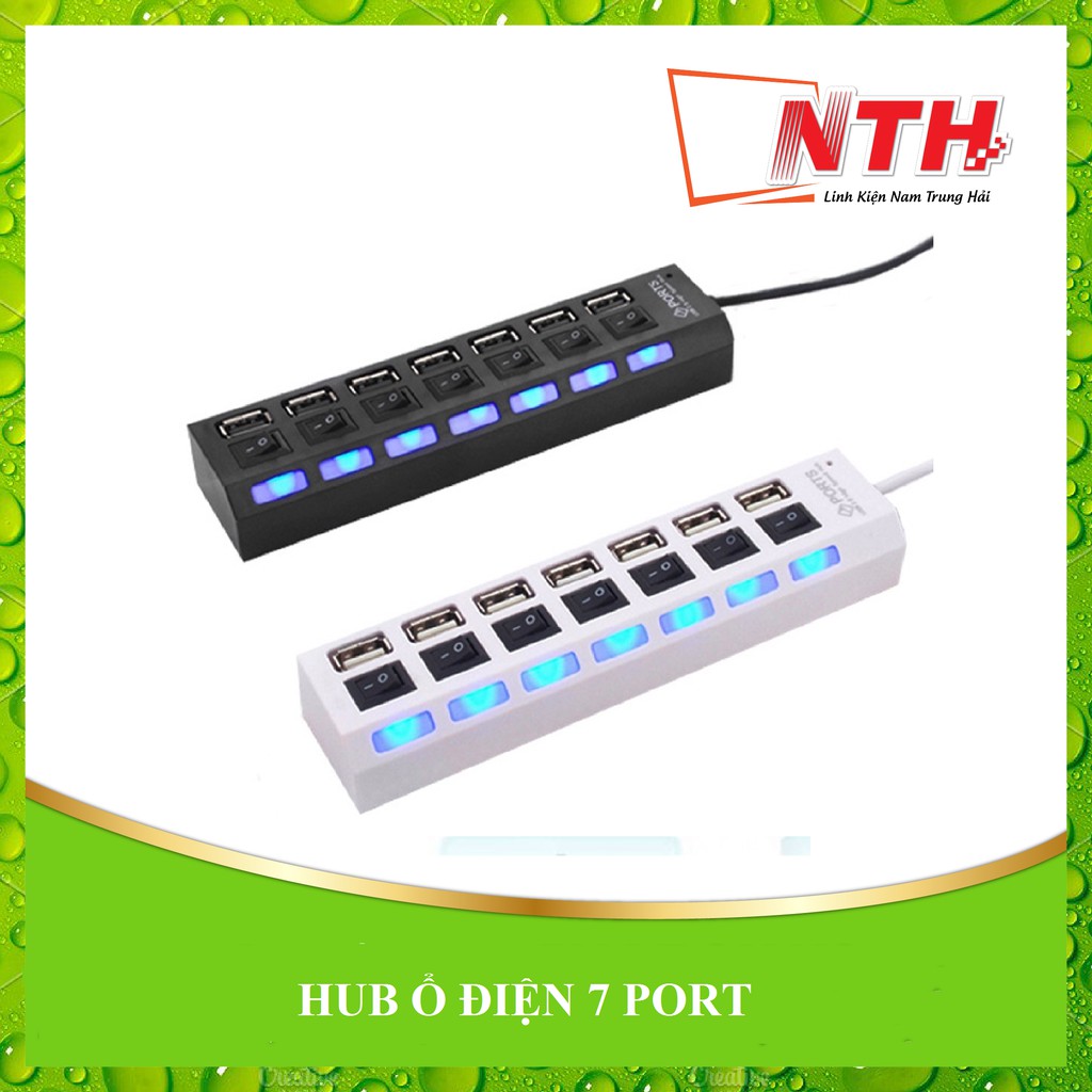 HUB Ổ ĐIỆN 7 PORT CÔNG TẮC