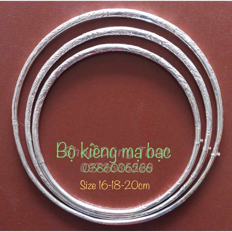 set 3 kiềng mạ bạc loại 1