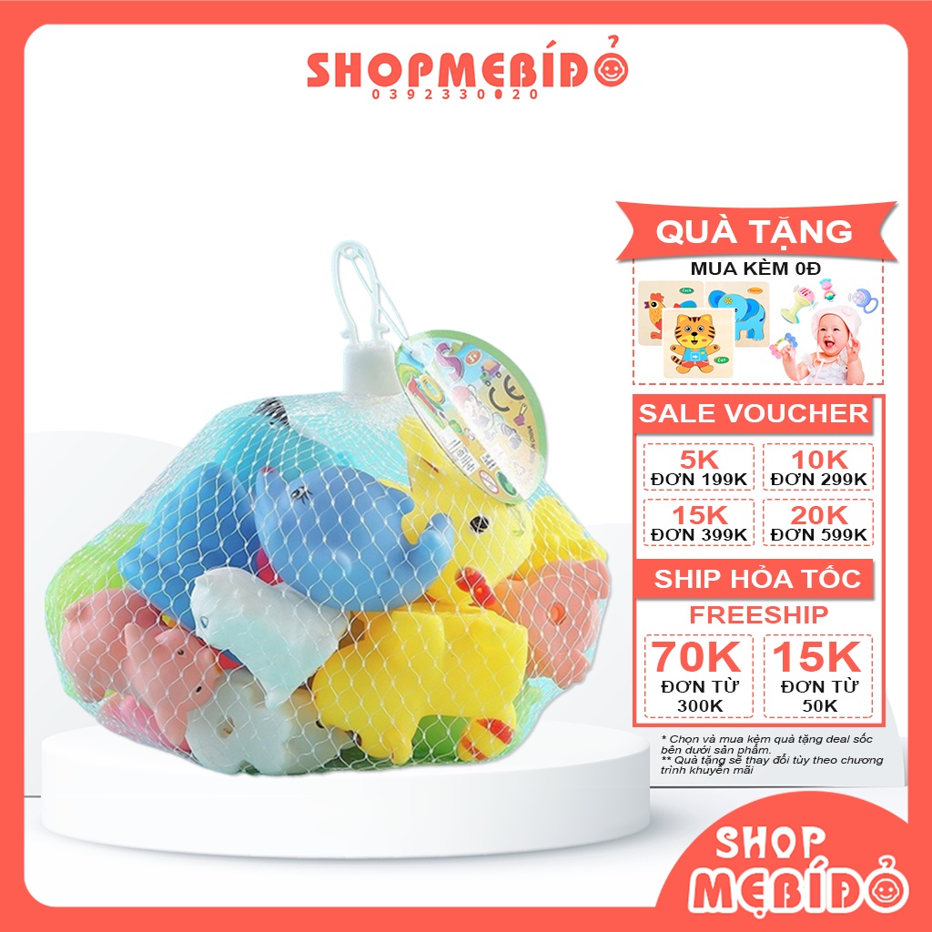Đồ Chơi Nhà Tắm Cho Bé Hình Thú Thả Bồn Ngộ Nghĩnh Shop Mẹ Bí Đỏ PK74