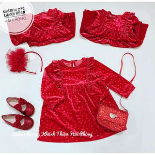 Váy cánh tiên nhung đỏ HM H&M_hàng chính hãng authentic