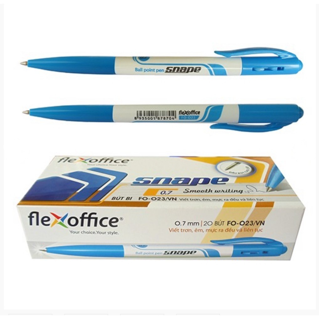 Bút bi Flexoffice FO-023 nét 0.7mm,  (20 cây / hộp ) hàng có kiểm tra chất lượng và an toàn  đa dạng mẫu mã chất lượng s