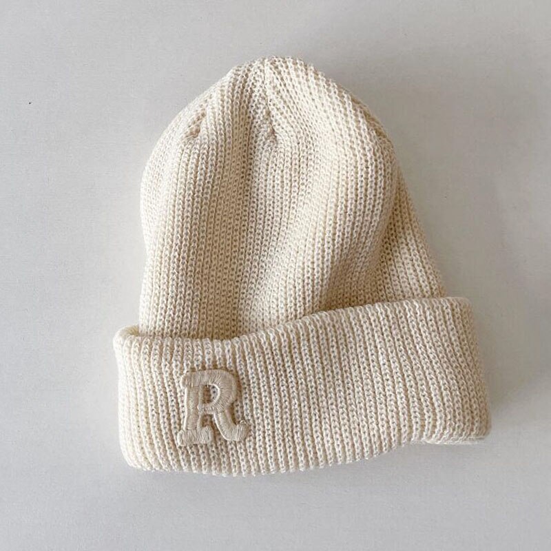 Mũ Beanie Dệt Kim Mềm Mại Co Giãn Thêu Chữ Màu Kẹo Ngọt Thoải Mái Thời Trang Thu Đông Cho Bé Trai Và Gái