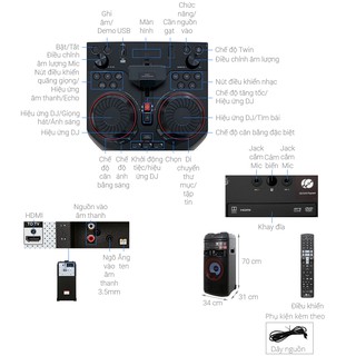 Loa Karaoke LG OL55D 600W