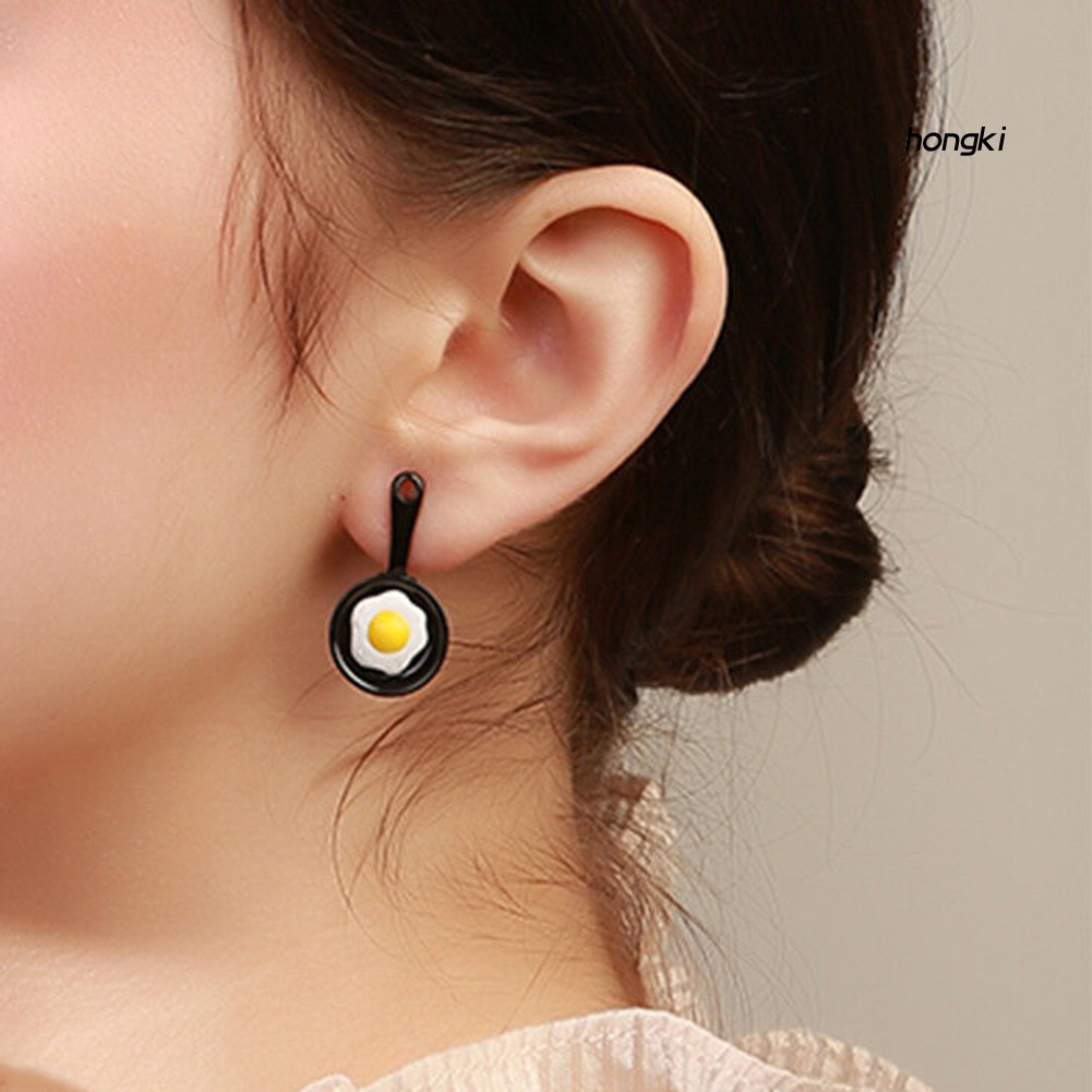 Khuyên tai hình chảo và xẻng chiên trứng độc đáo cho nữ