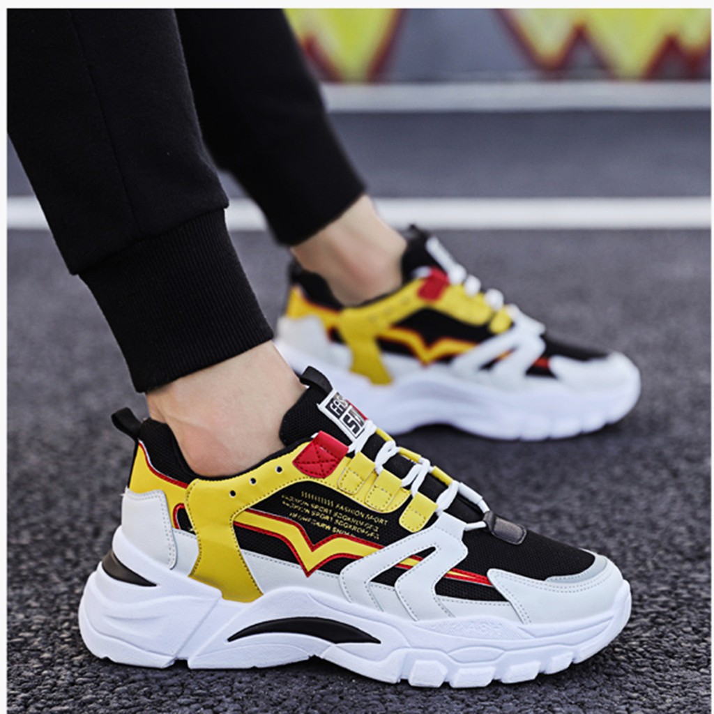 Giày sneaker nam, GIày thể thao nam, GIày sneaker xu hướng thời trang 2019 mã 8801 vàng. Giá tận xưởng.