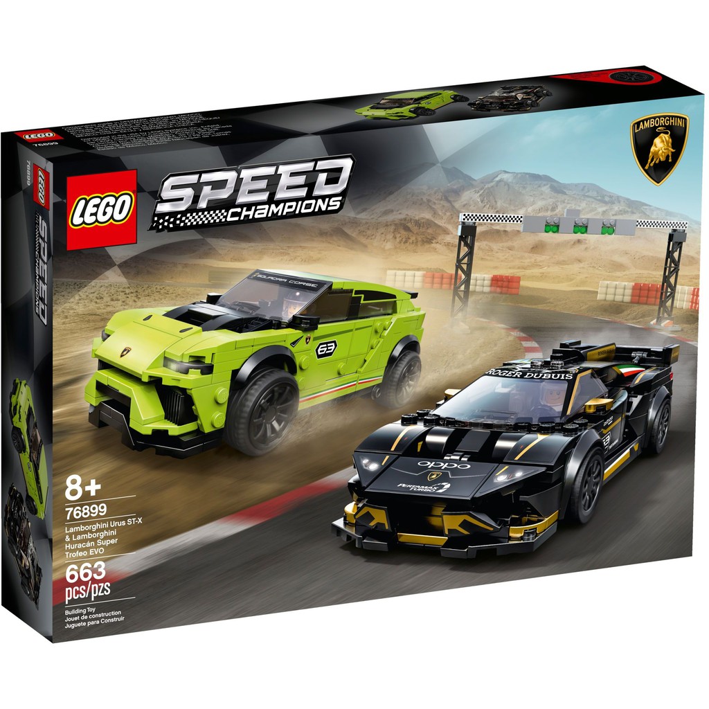 76899 LEGO Speed champions Lamborghini Urus ST-X &amp; Huracán Super Trofeo EVO